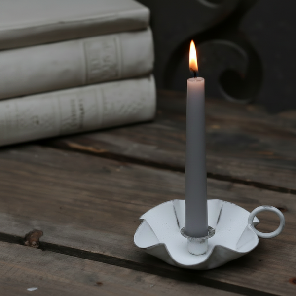 Antique White Candle Holder