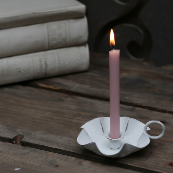 Antique White Candle Holder