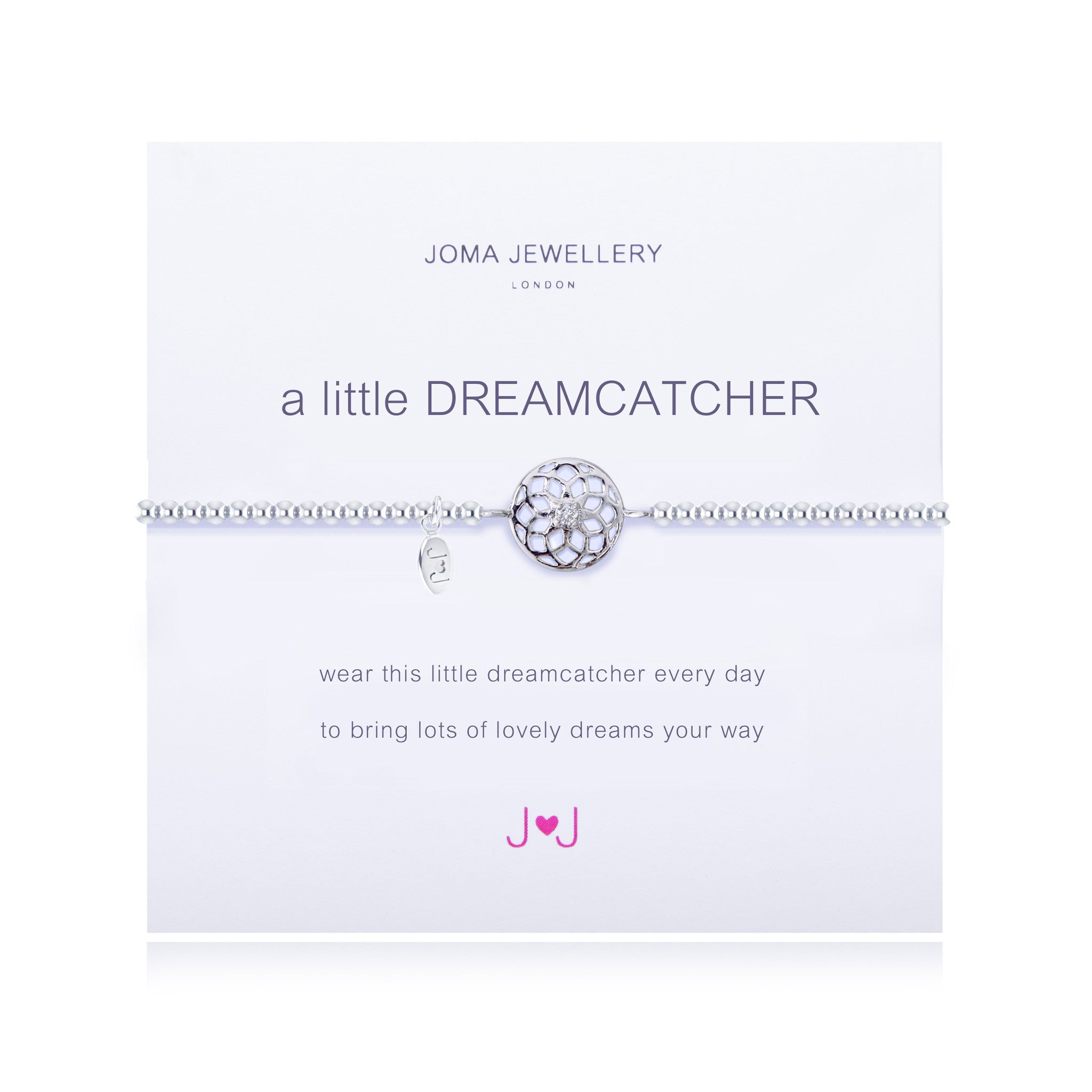 Joma 'A Little Dream Catcher' Silver Plated Charm Bracelet