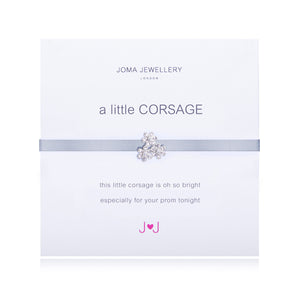 Joma 'A Little Corsage' Crystal Charm on a Bow Bracelet