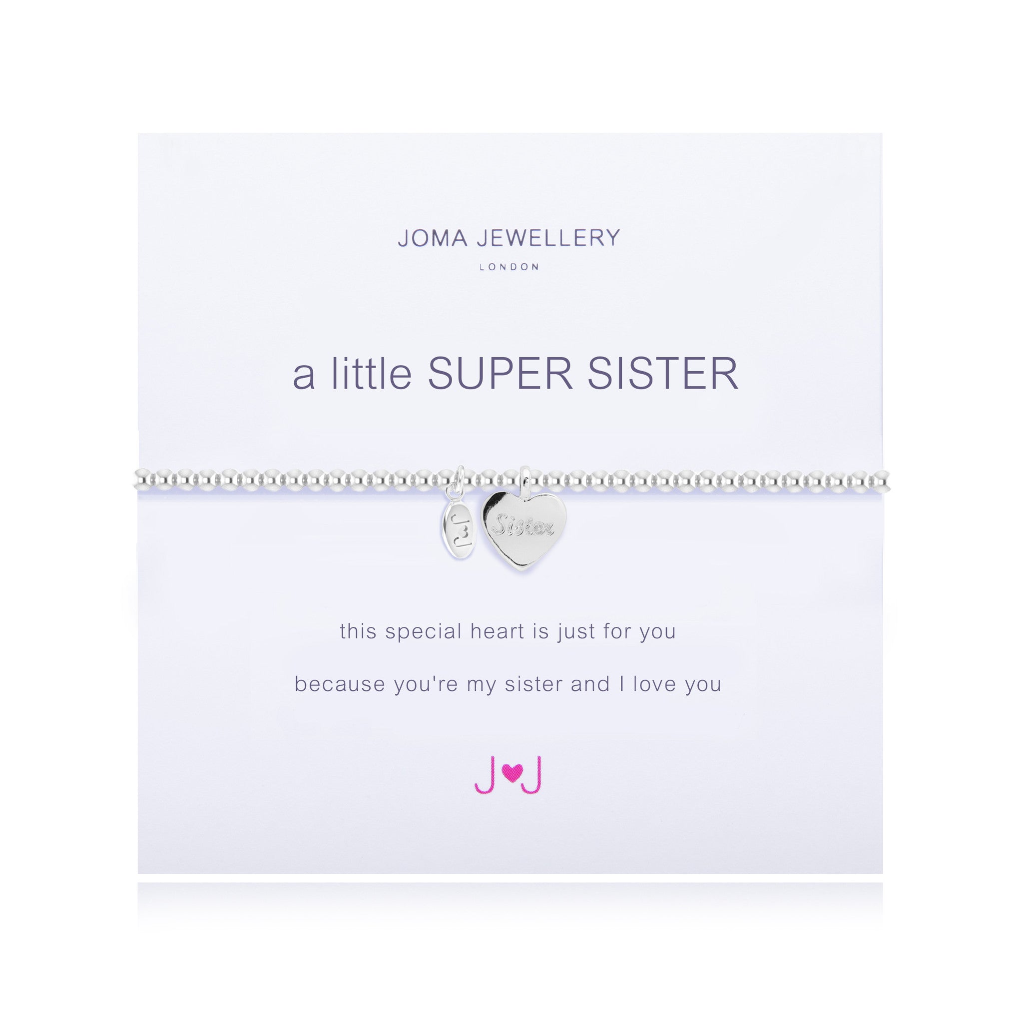 Joma 'A Little Super Sister' Sliver Plated Bracelet