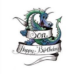 Happy Dragon Birthday Card