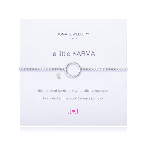 Joma 'A Little Karma' Silver Plated Bracelet