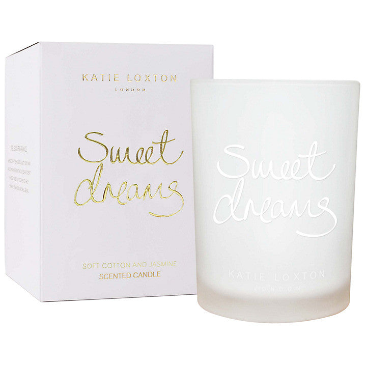 Katie Loxton 'Sweet Dreams' Soft Cotton and Jasmine Scented Candle