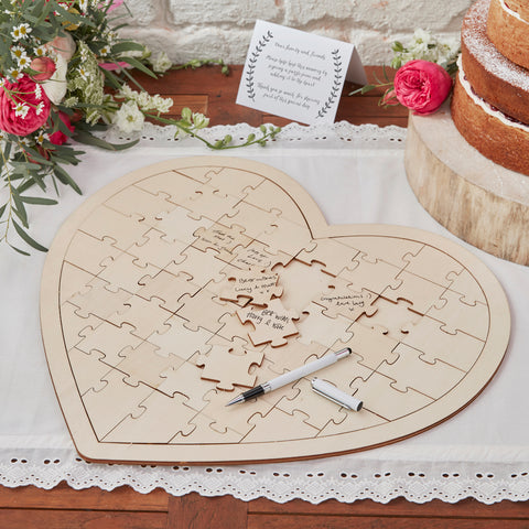 Wooden Jigsaw Guest Book