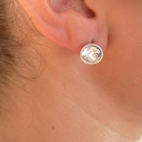 Swarovski & Silver Stud Earrings