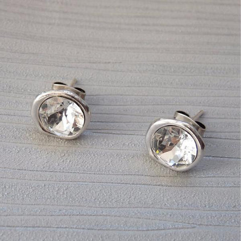 Swarovski & Silver Stud Earrings