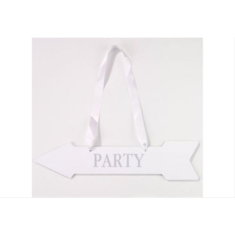 White Party Signs (pack of 5)