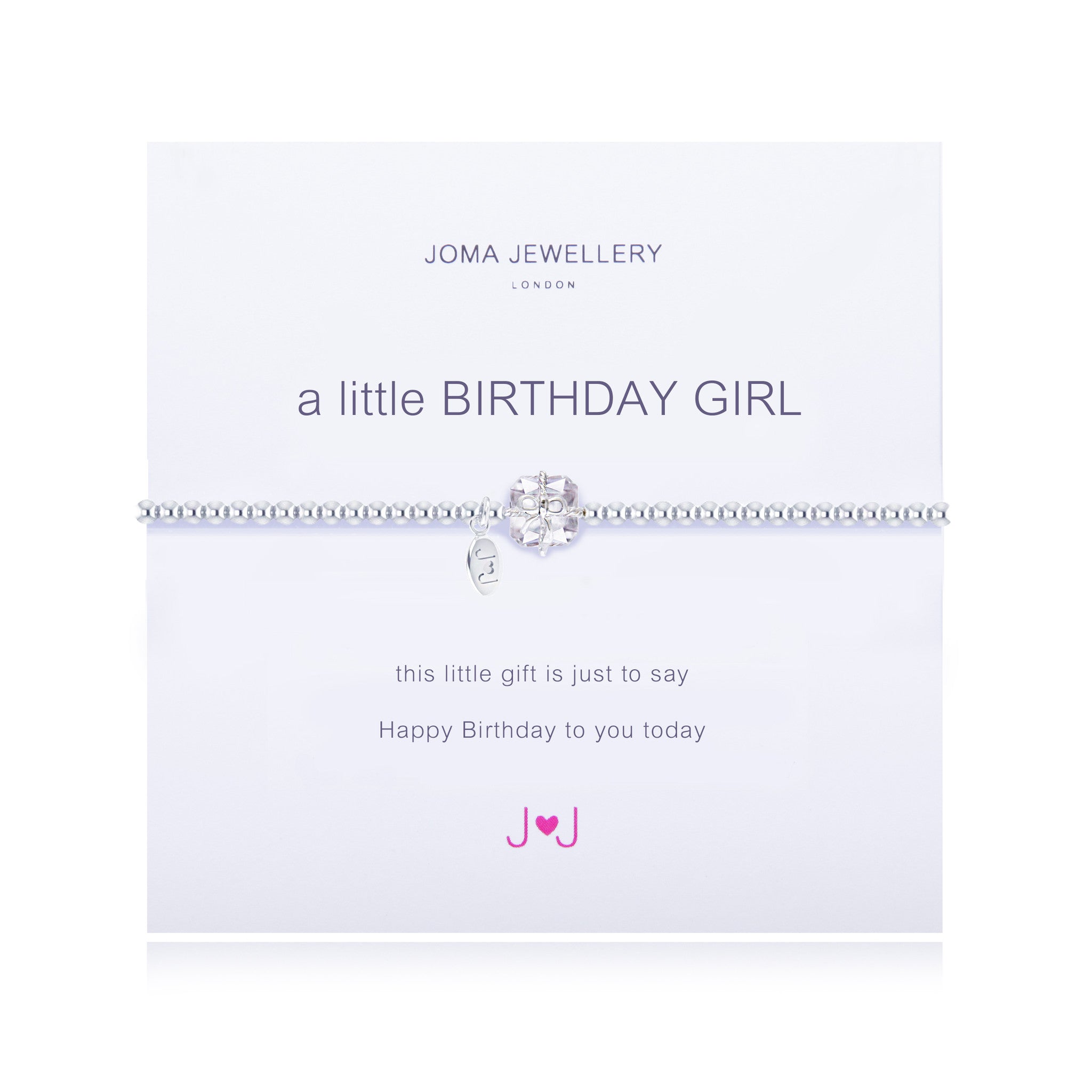 Joma 'A Little Birthday Girl' Silver Plated Bracelet