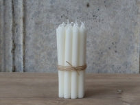 10 white candlesticks