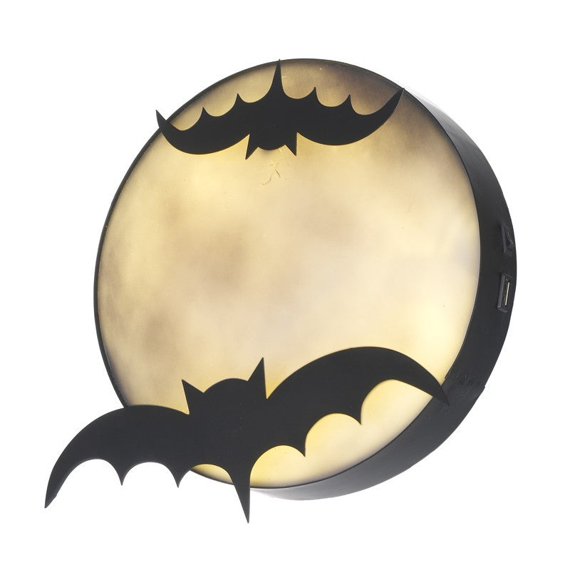 Silhouette Bat Moon Metal & Acrylic LED Light