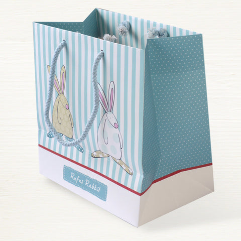 Rufus Rabbit Medium Gift Bag - Boy