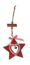 Wooden Hanging Christmas Decoration - Star