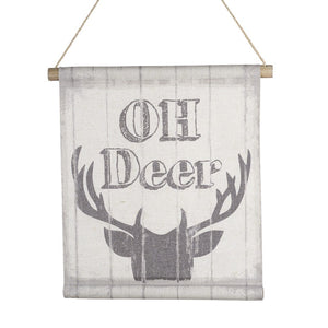 Oh Deer Fabric Hanging Sign