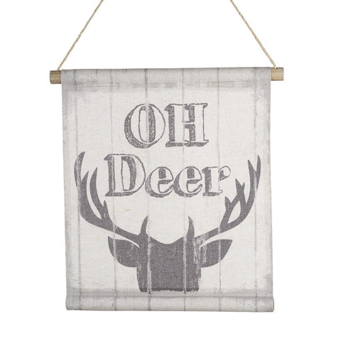 Oh Deer Fabric Hanging Sign