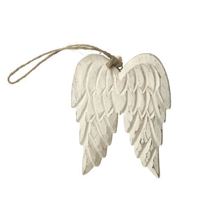 Medium Carved Hanging Wooded Angel Wings