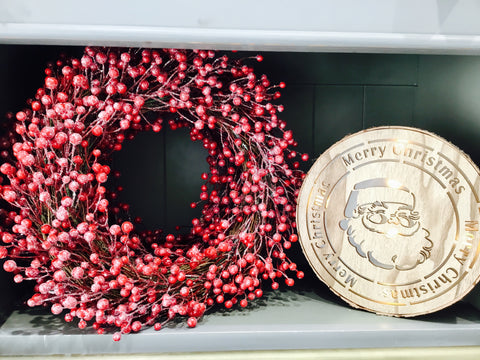 Frozen Red Berry Wreath