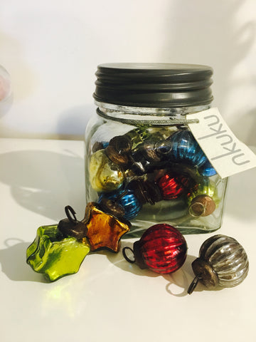 Nkuku Jar of Vintage Baubles