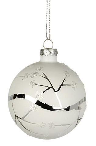 White Glass Bauble