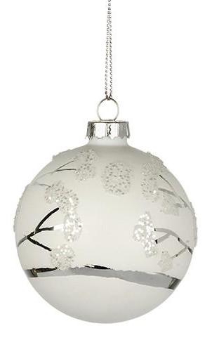 White Glass Bauble