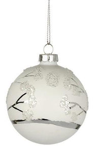 White Glass Bauble