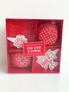 Christmas Cake Cases and Toppers