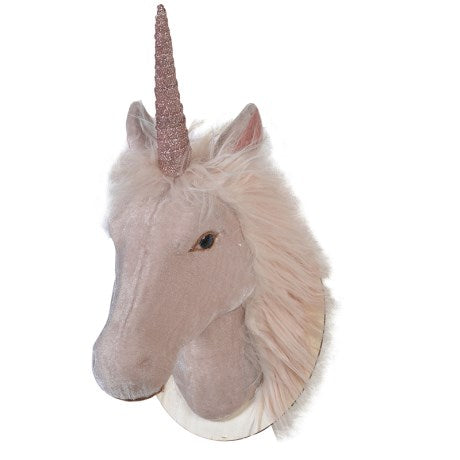 Plush Unicorn Wall Mounted Head