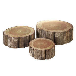 Log Style Risers Set Of 3