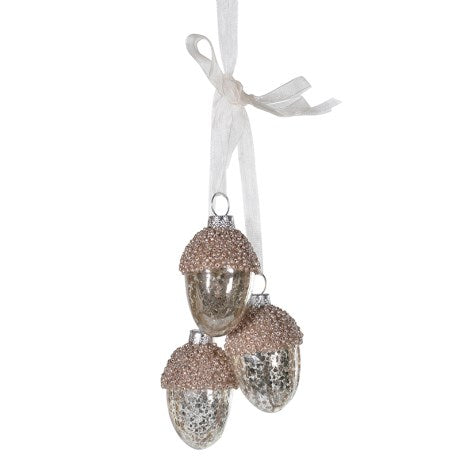 Set Of 3 Hanging Acorns