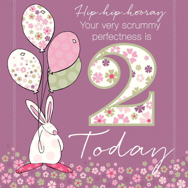 Girl Age 2 Birthday Card