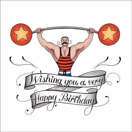 Strong Man Birthday Card