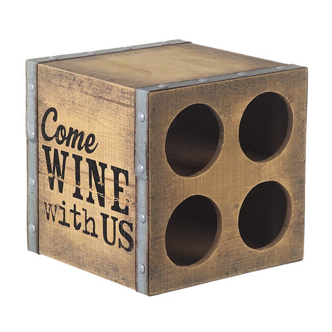 Come Wine With Us Wooden Wine Crate