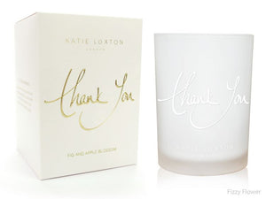 Katie Loxton 'Thank you' Fig and Apple Blossom Scented Candle