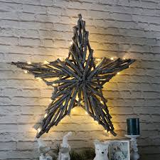 Wooden Star with LED lights