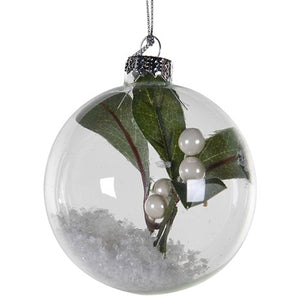 Mistletoe Glass Bauble