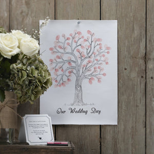 Pink Finger Print Tree - Vintage Affair