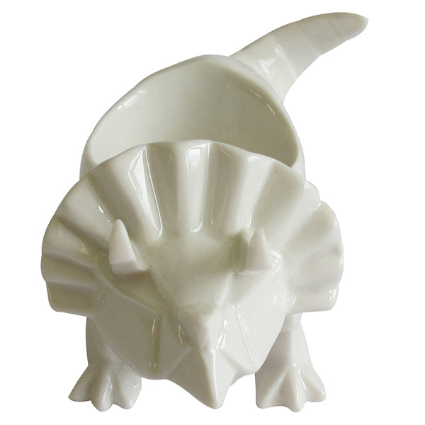 Dinosaur Egg Cup - White Triceratops