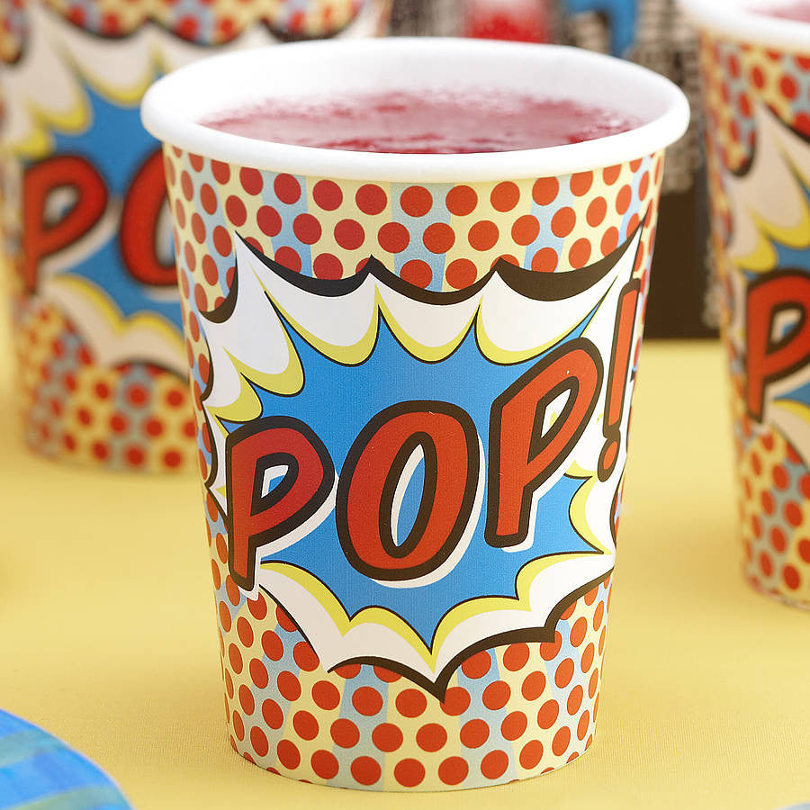 Ginger Ray 'Pop' Paper Cups 8pk