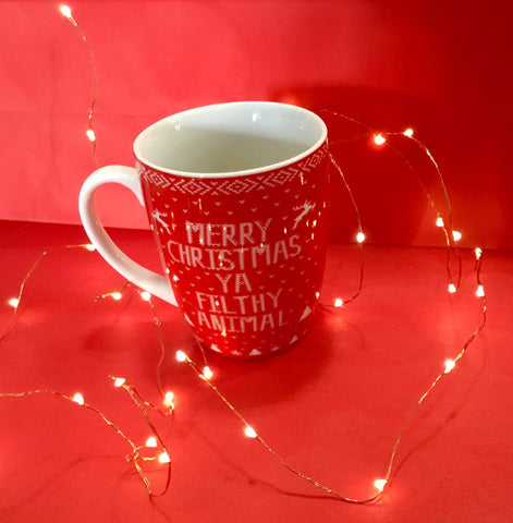 Merry Christmas You Filthy Animal Mug - Red