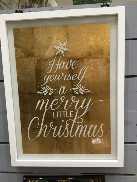 Have Yourself A Merry Little Christmas Gold Leaf Print