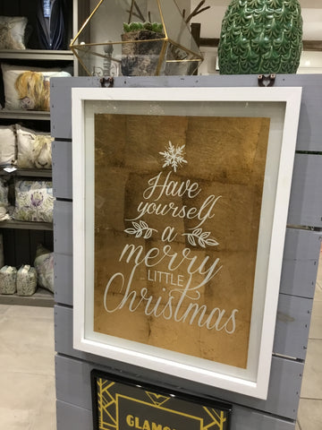 Have Yourself A Merry Little Christmas Gold Leaf Print