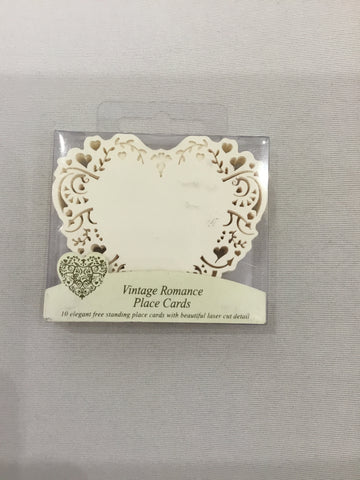 10 ivory vintage romance place cards