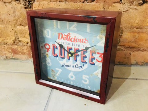 Coffee Sign Table Clock