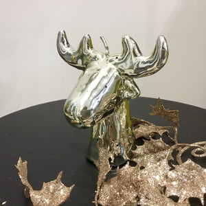 Silver Reindeer Candle