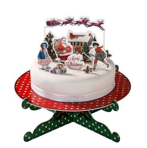 Festive Holly Card Cake Stand