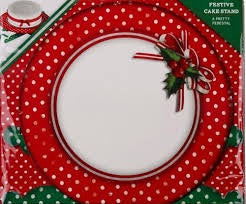 Festive Holly Card Cake Stand