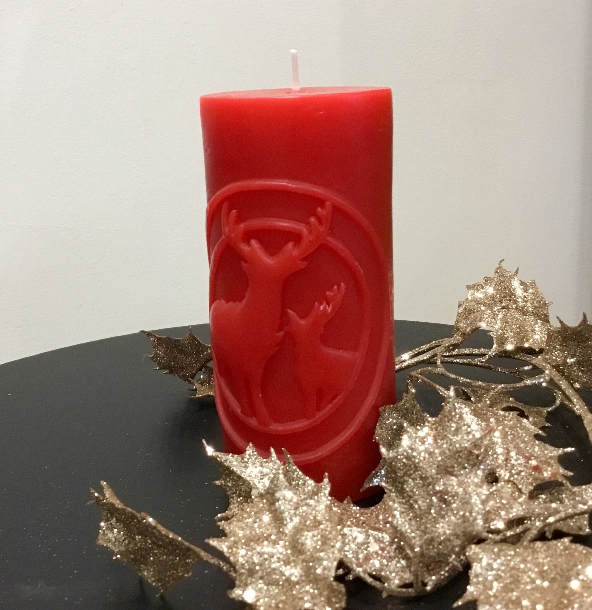 Red Deer Motif Candle