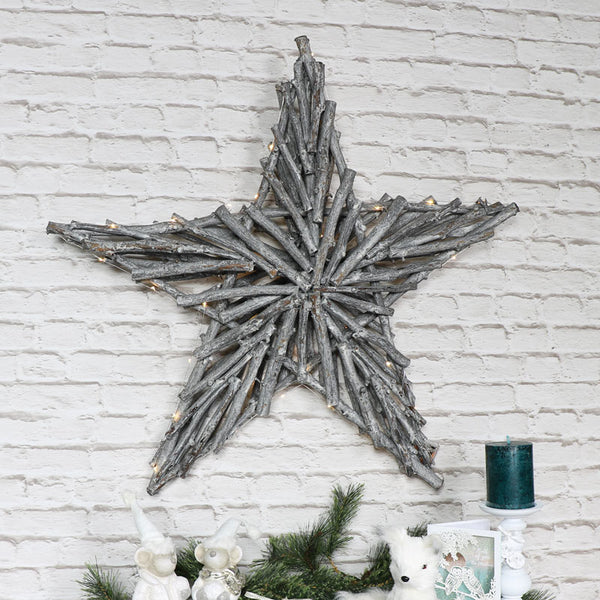 Wooden Star with LED lights