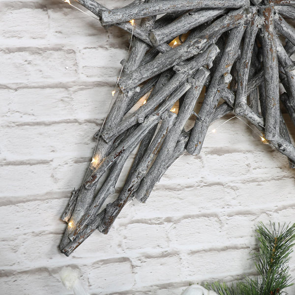 Wooden Star with LED lights