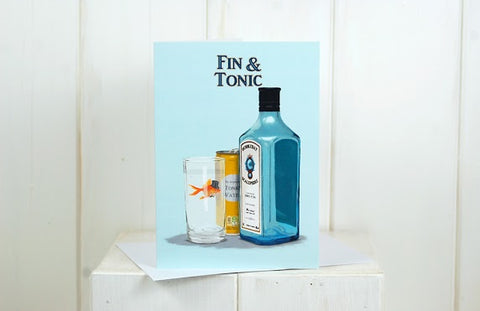 Fin & Tonic Greeting Card